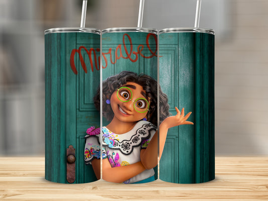 Mirabel Artwork Tall Green Door Tumbler Cup