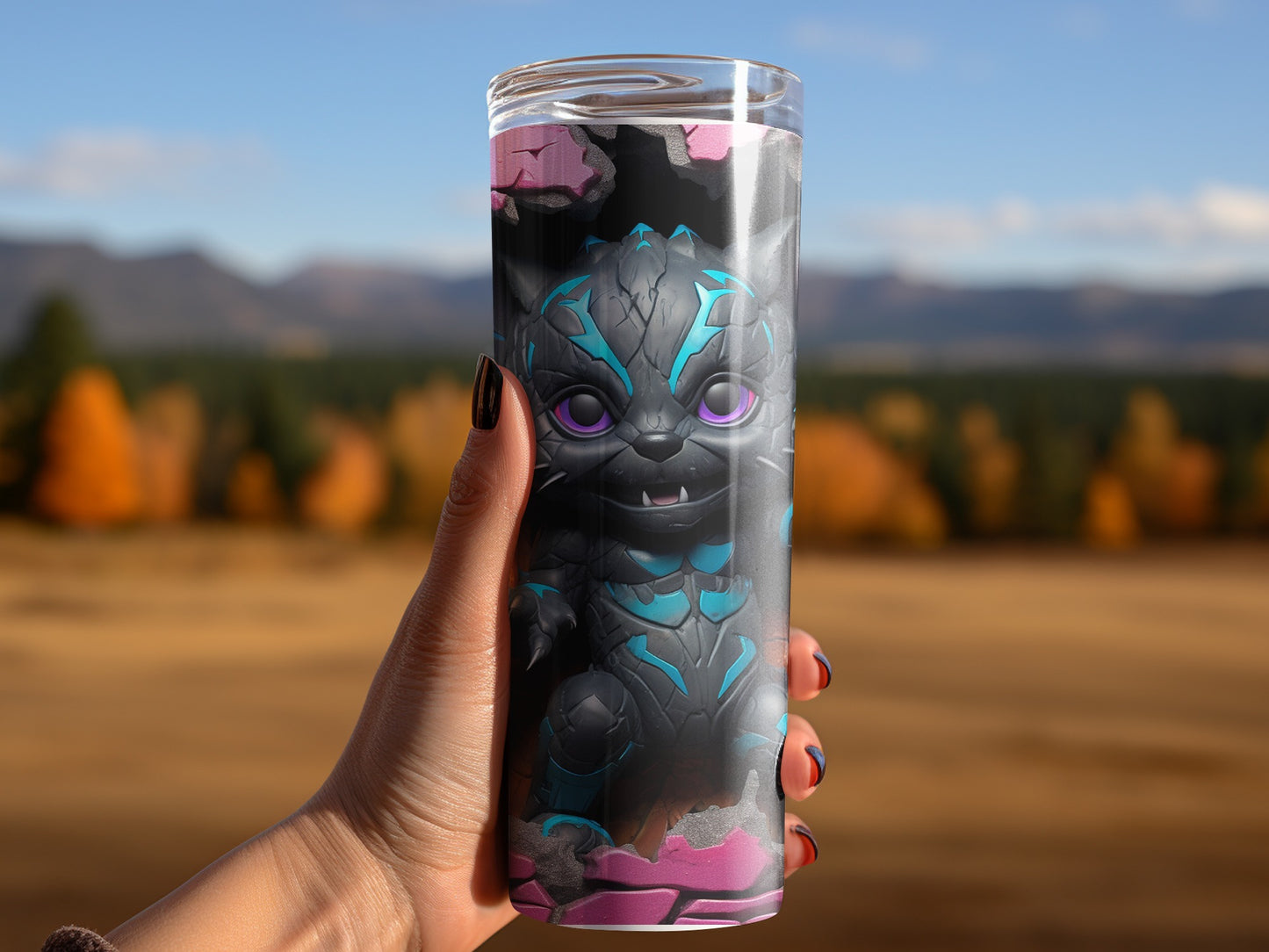 Adorable Monster Themed Insulated Tumbler Cup for Kids