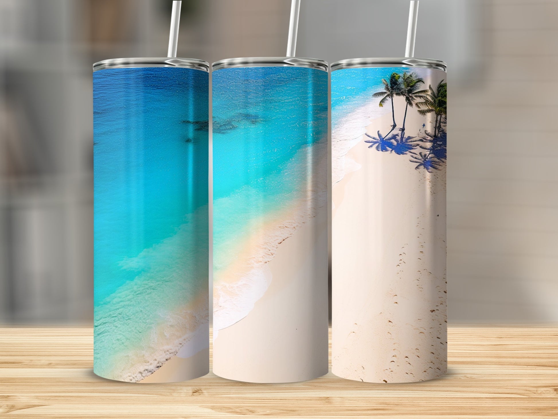 Tropical Beach Scene Ocean Palm Trees Water product type
beach tumbler
ocean tumbler
palm tree tumbler
summer tumbler
vacation tumbler
tropical design
white sand
blue water
island paradise
travel gift
coastal vibes
relaxation
drinkware
skinny tumbler
beach accessory
ocean waves
seascape art
holiday item
nature scene
outdoor mug