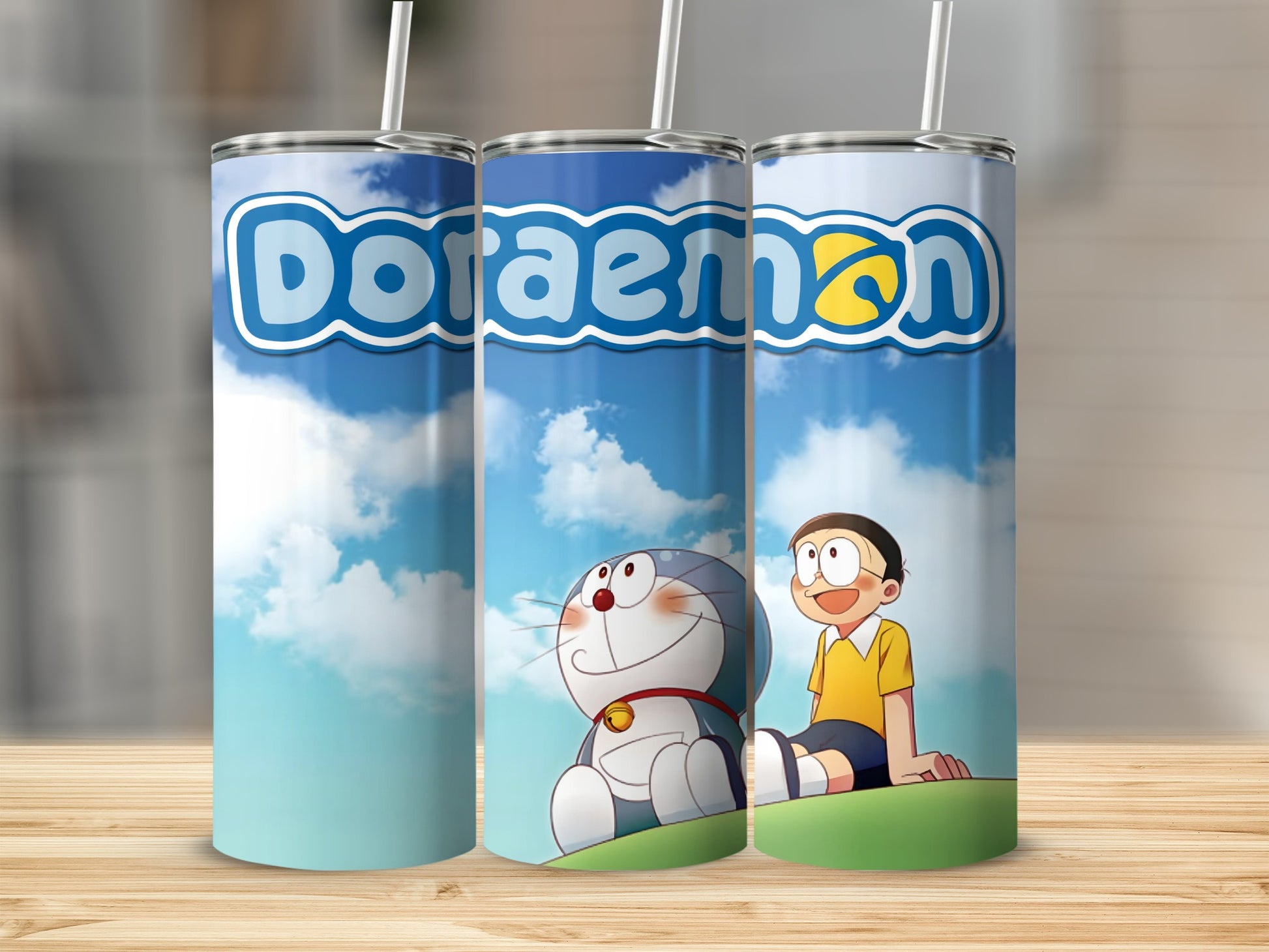 Doraemon Anime Character Stainless Steel Tumbler
