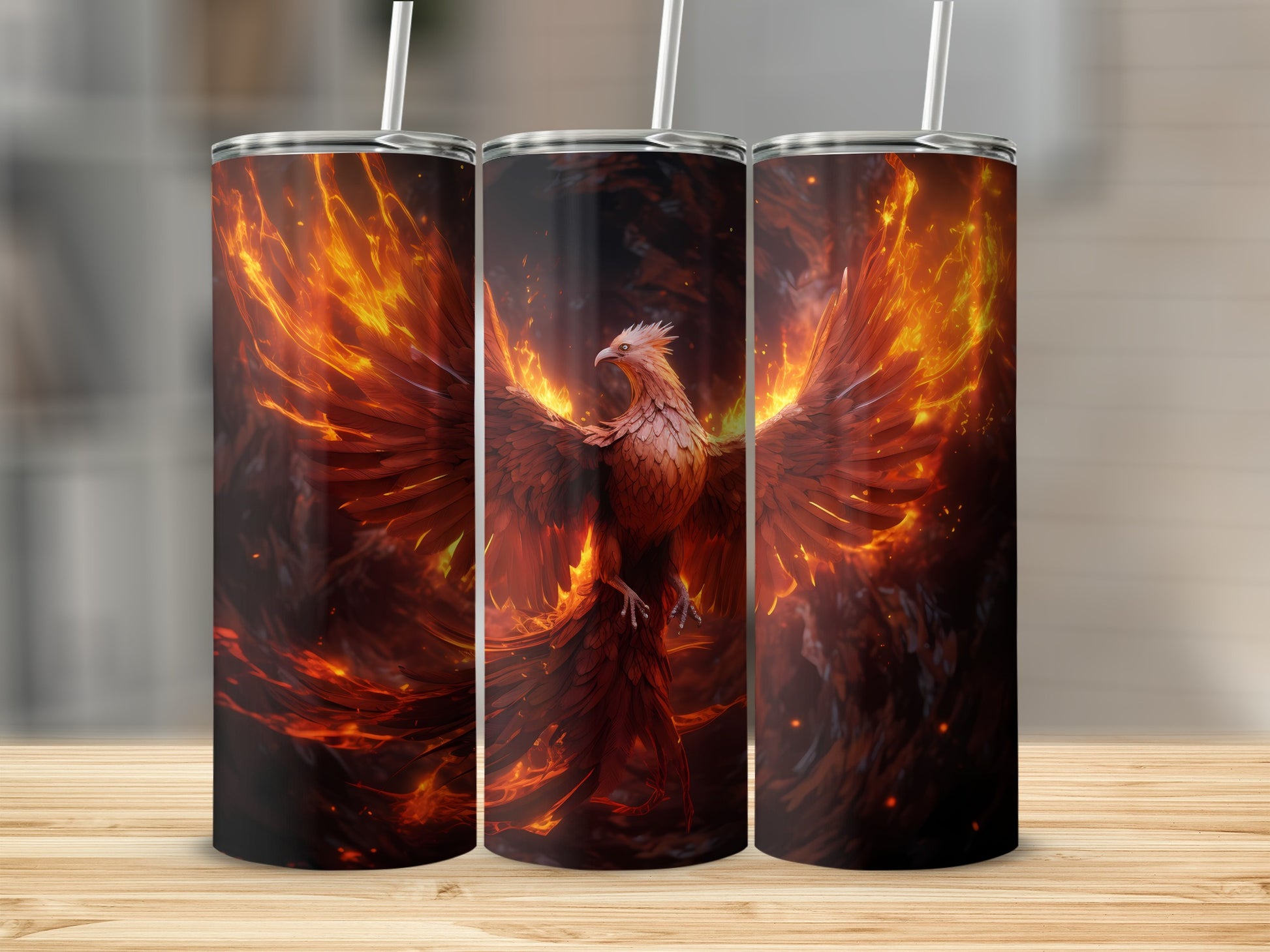 Legendary Phoenix Rising Flames Design Tumbler product type