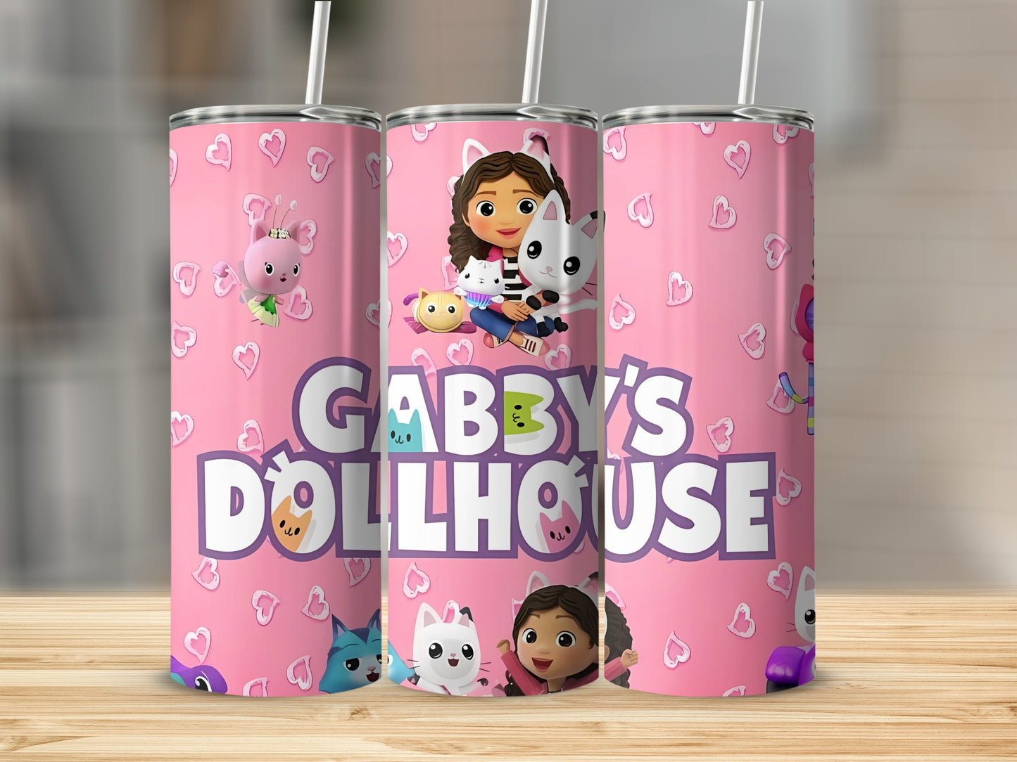 Gabby's Dollhouse Themed Tumbler for Kids and Fans