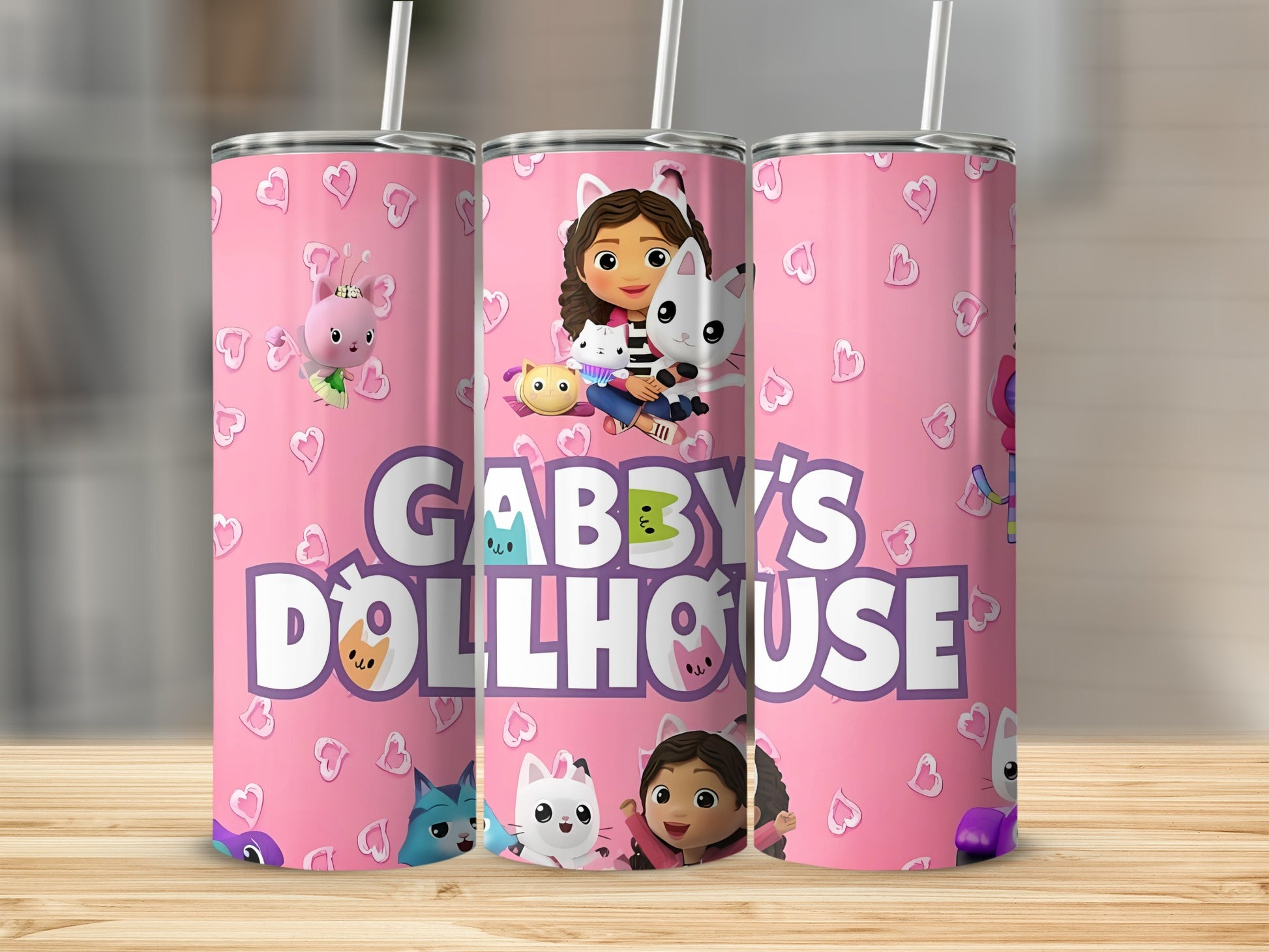 Gabby's Dollhouse Themed Tumbler for Kids and Fans