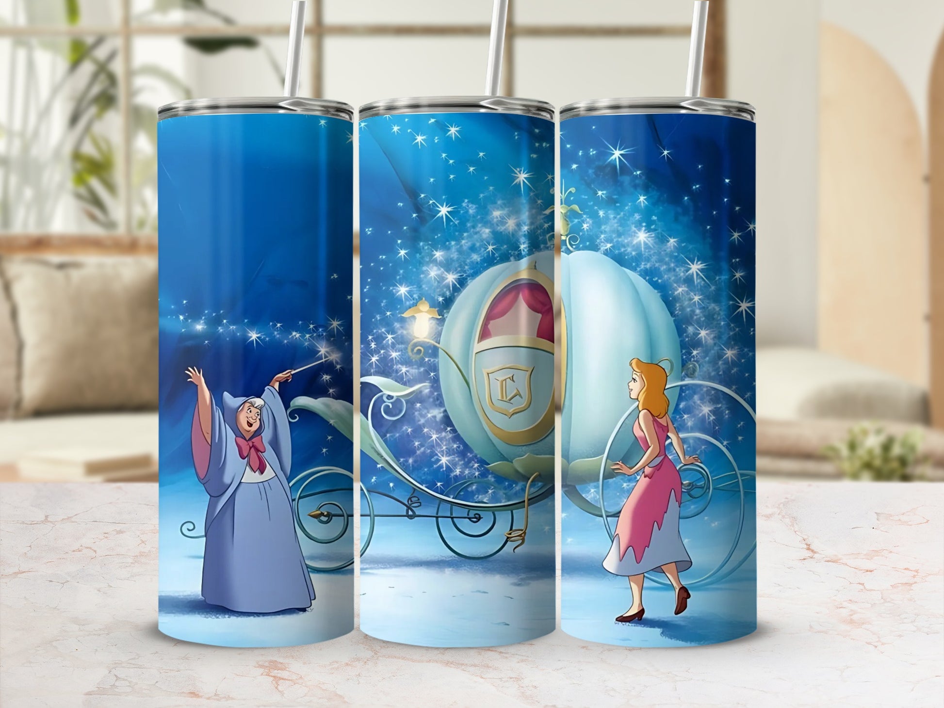 Magical Cinderella Fairy Godmother Tumbler Cup