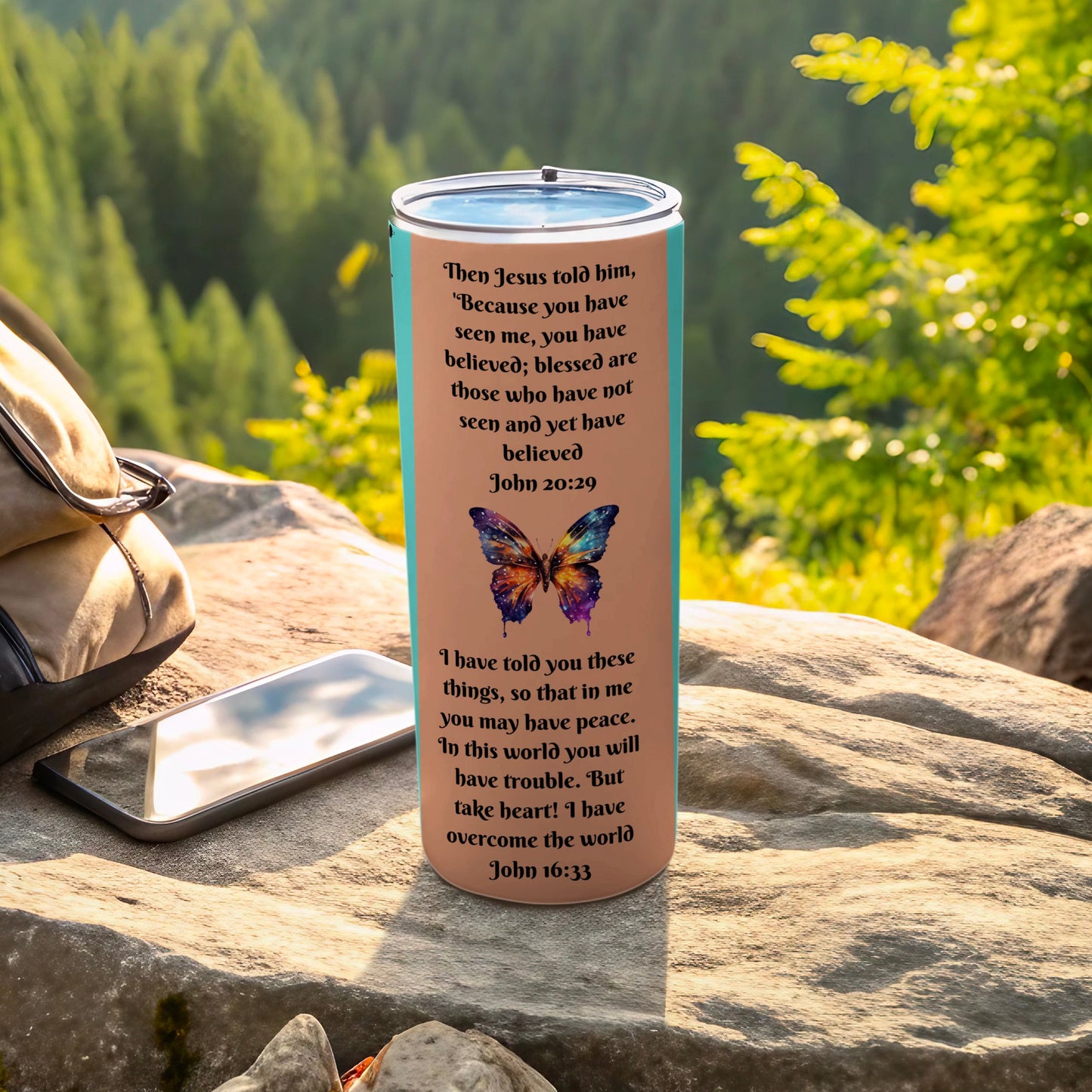 Inspirational Bible Verse Travel Tumbler Cup