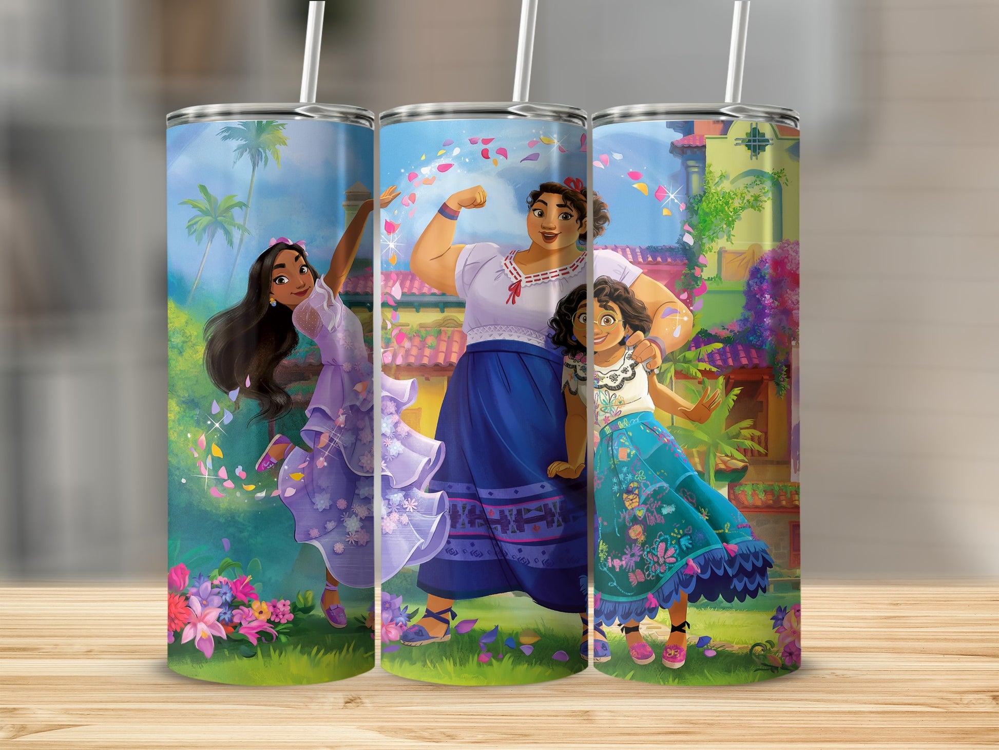 Vibrant Colorful Family-Themed Tumblers Perfect Gift