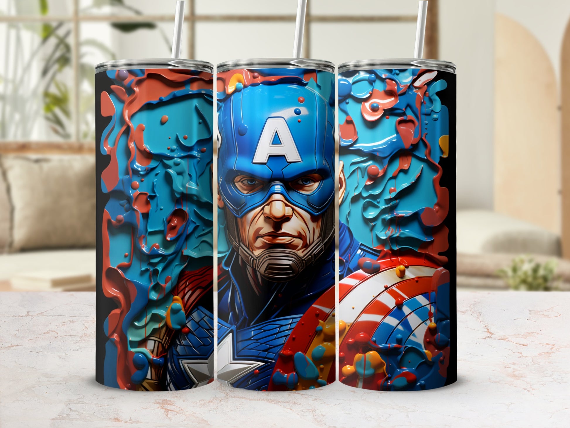 Vibrant Hero Art Design Tumbler for Fans and Collectors