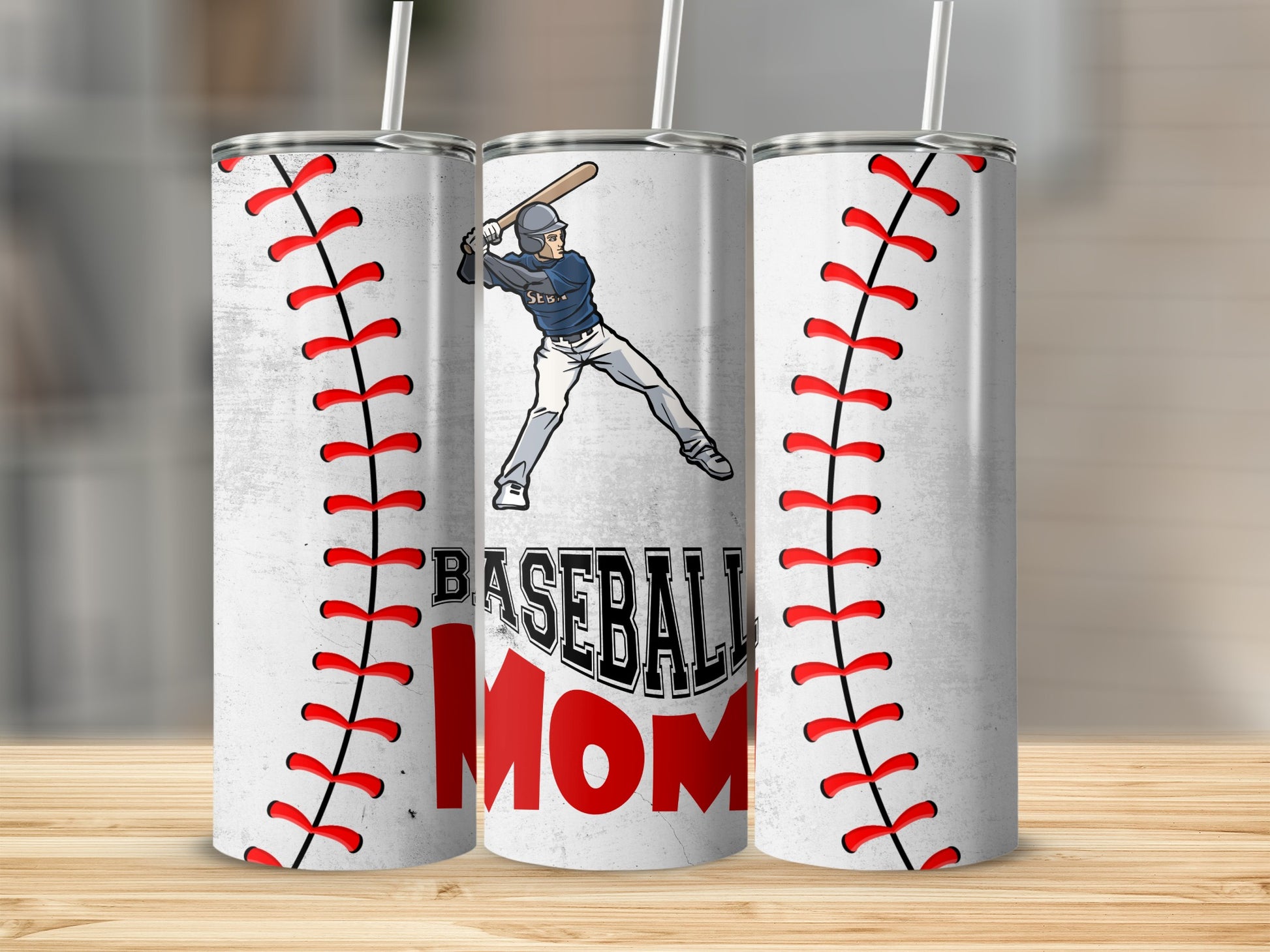 Baseball Mom Tumblers with Sports Theme Design