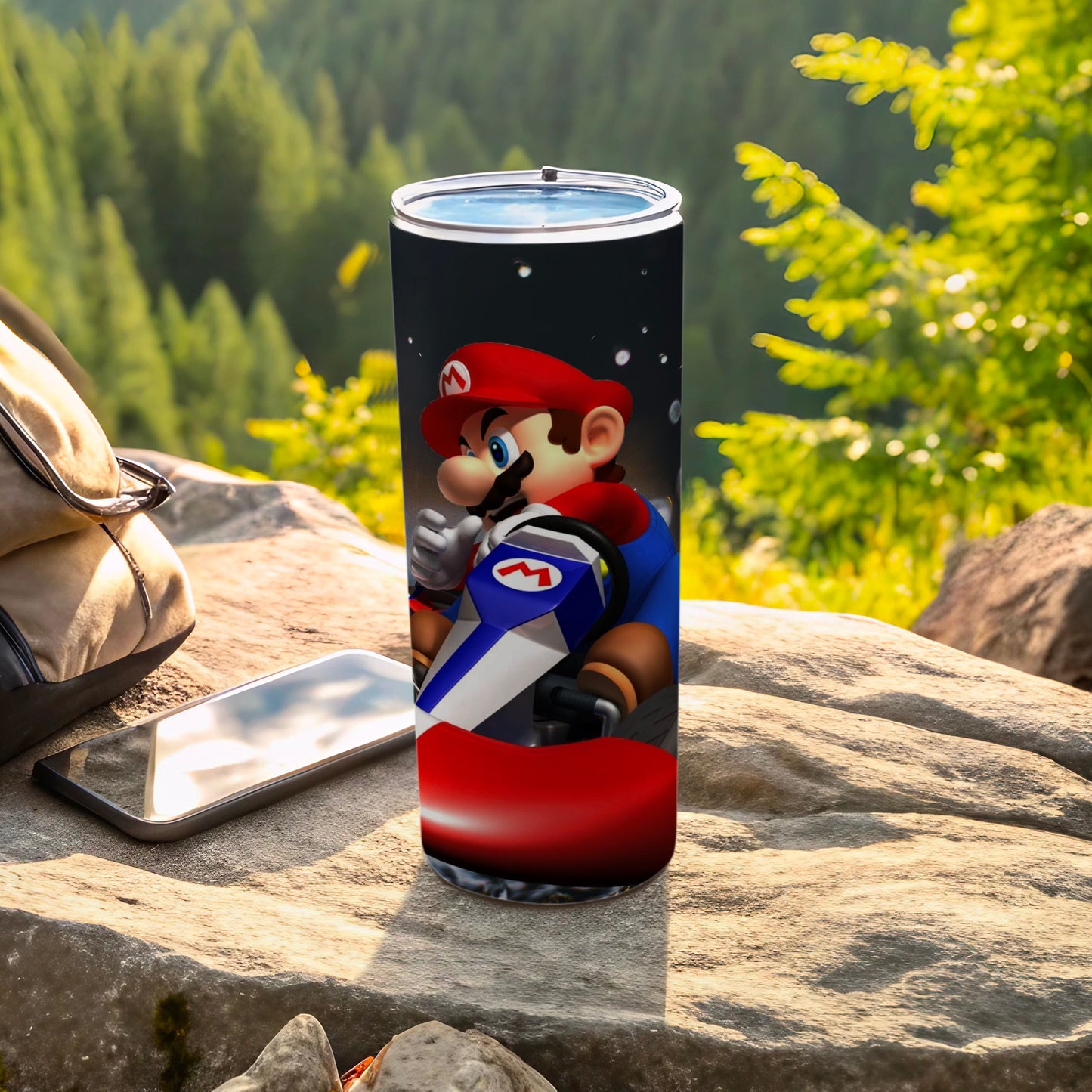 Mario Kart Design Travel Tumbler for Outdoor Adventures