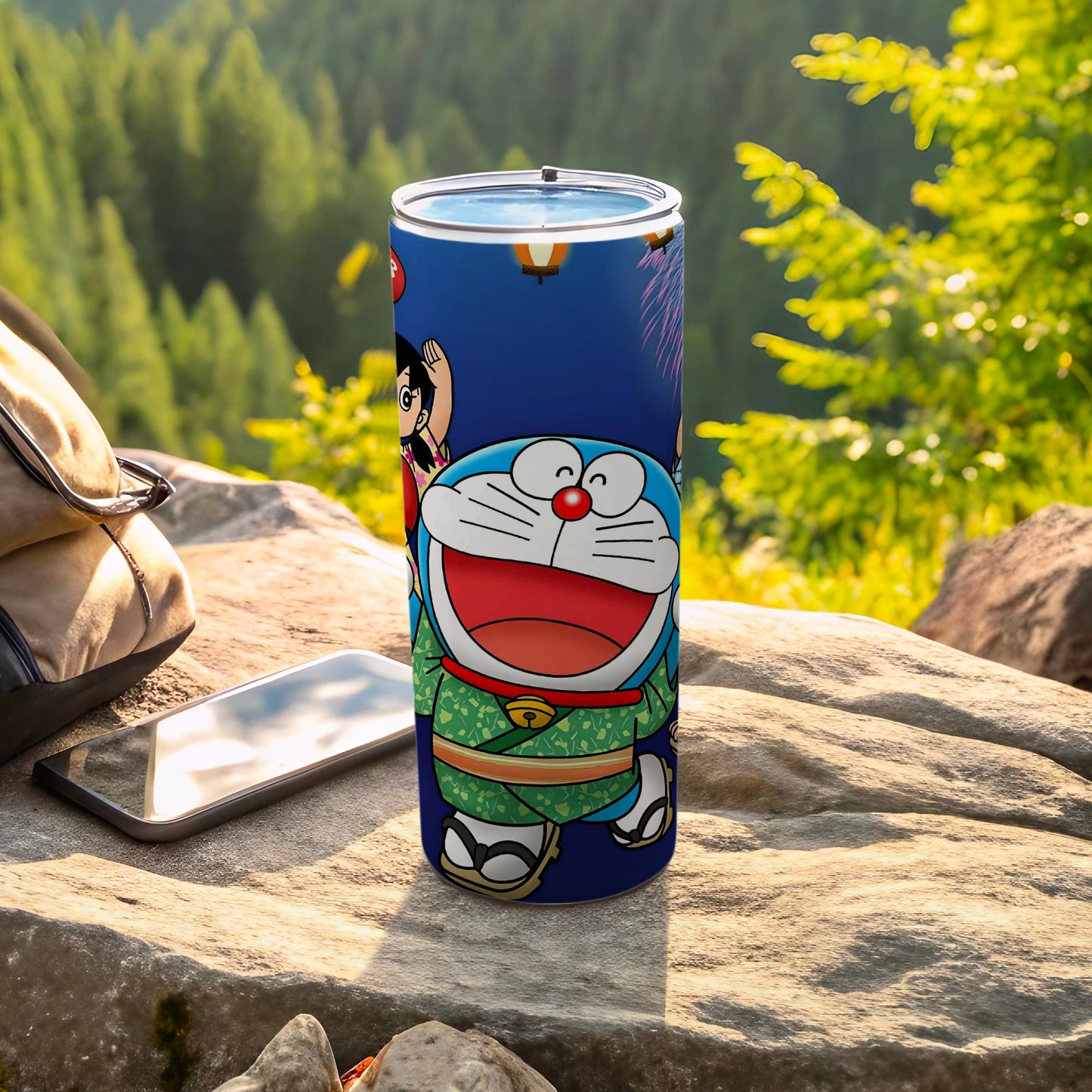 Vibrant and Fun Anime Inspired Tumbler for Outdoor Adventures