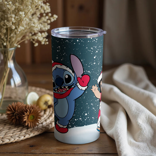 Festive Stitch Tumbler for Coffee and Holiday Cheer
