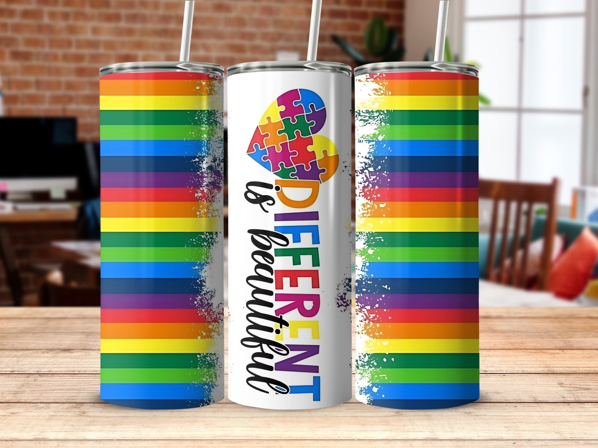 Different Is Beautiful Inspirational Tumbler