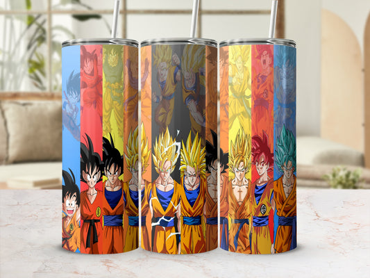 Colorful Anime Character Evolution Tumbler Cups Set