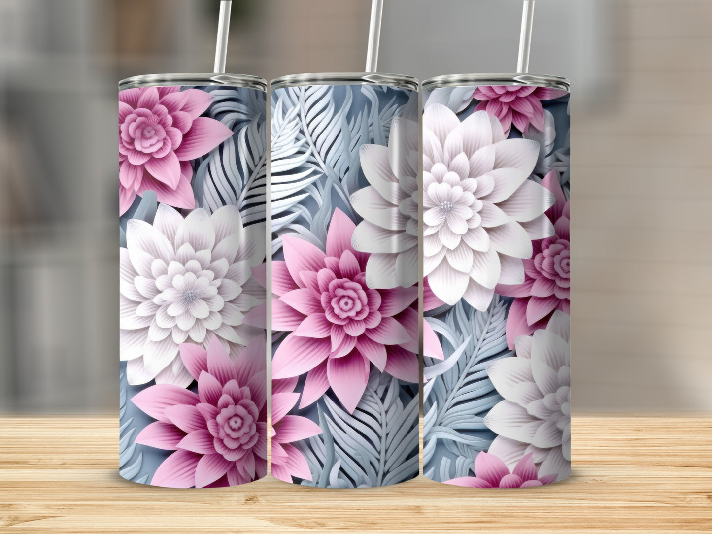 Beautiful Floral Design Tumbler Perfect for Gifting