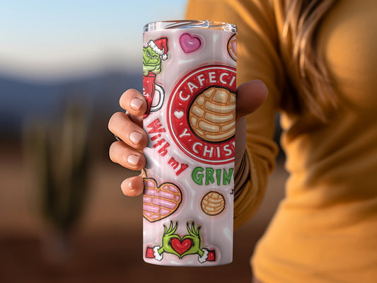 Christmas Grinch 'Cafe con Leche' Travel Tumbler Cup