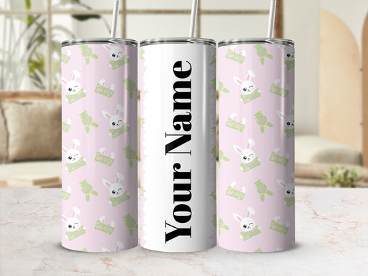 Customizable Happy Easter Bunny Design Tumbler