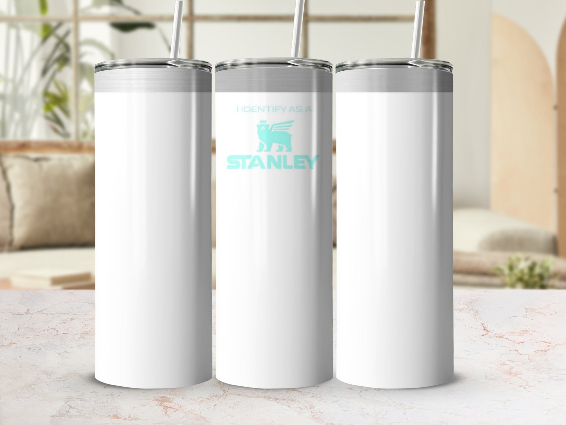 I Identify as a Stanley Tumbler Thermos Flask Cup
