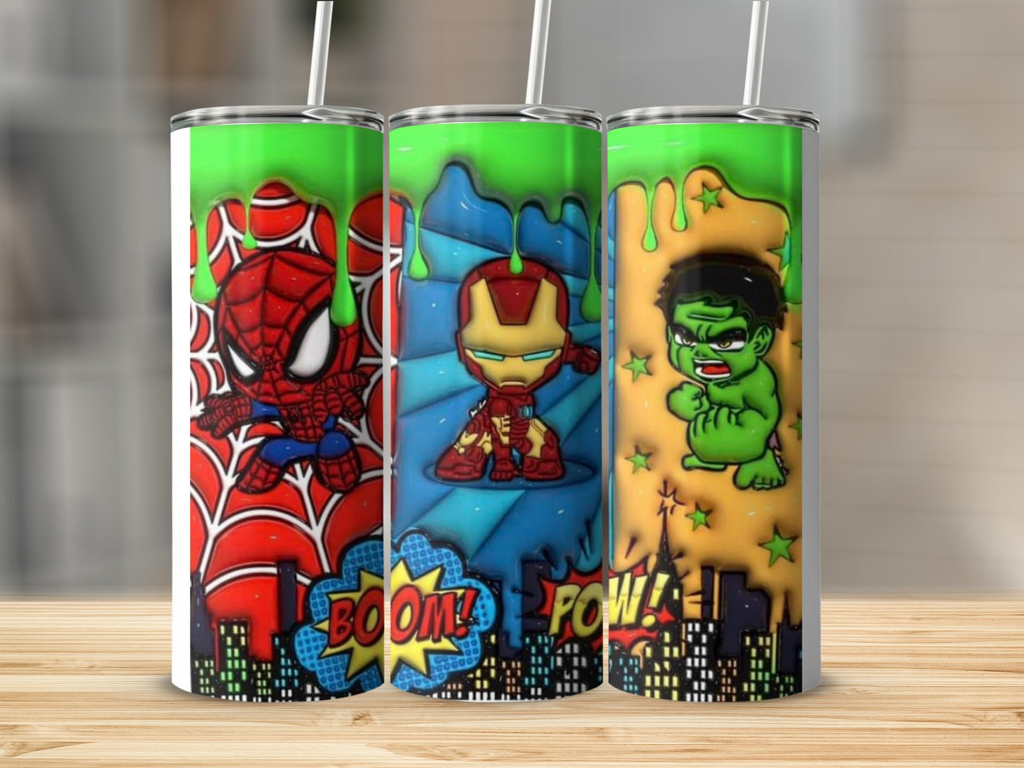 Marvel Heroes Colorful Tumblers for Kids and Fans