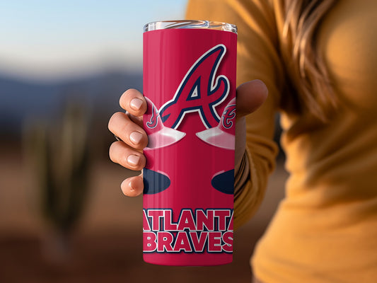 Atlanta Braves Helmets Stars Logo Premium Design Tumblers