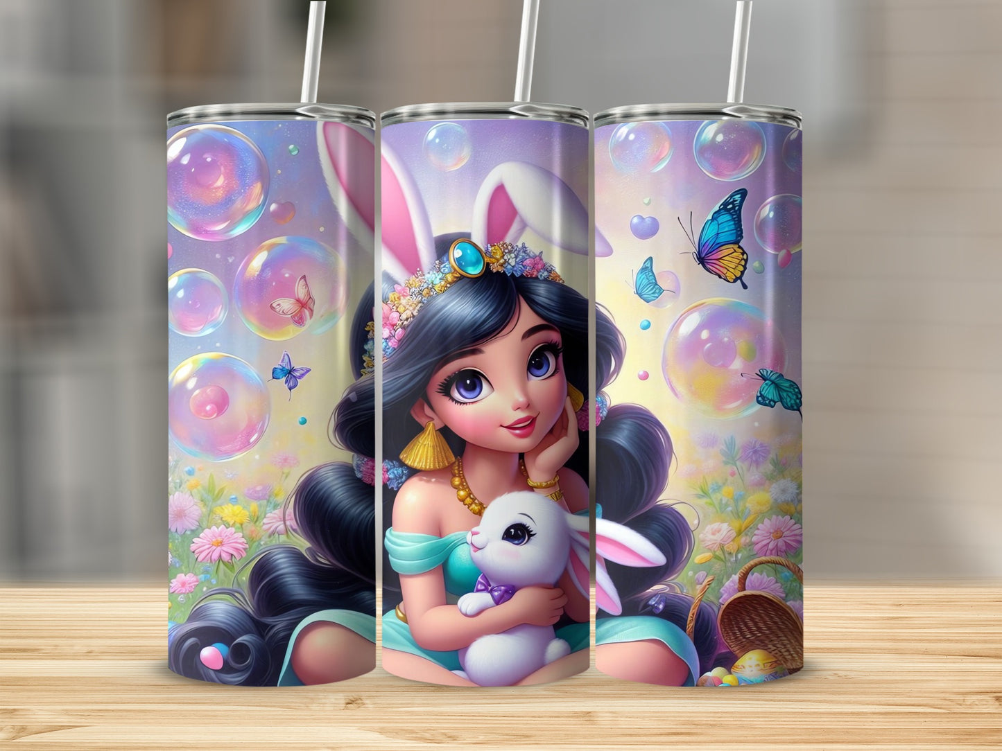 Princess Bunny Ears Rabbit Bubbles Flowers product type