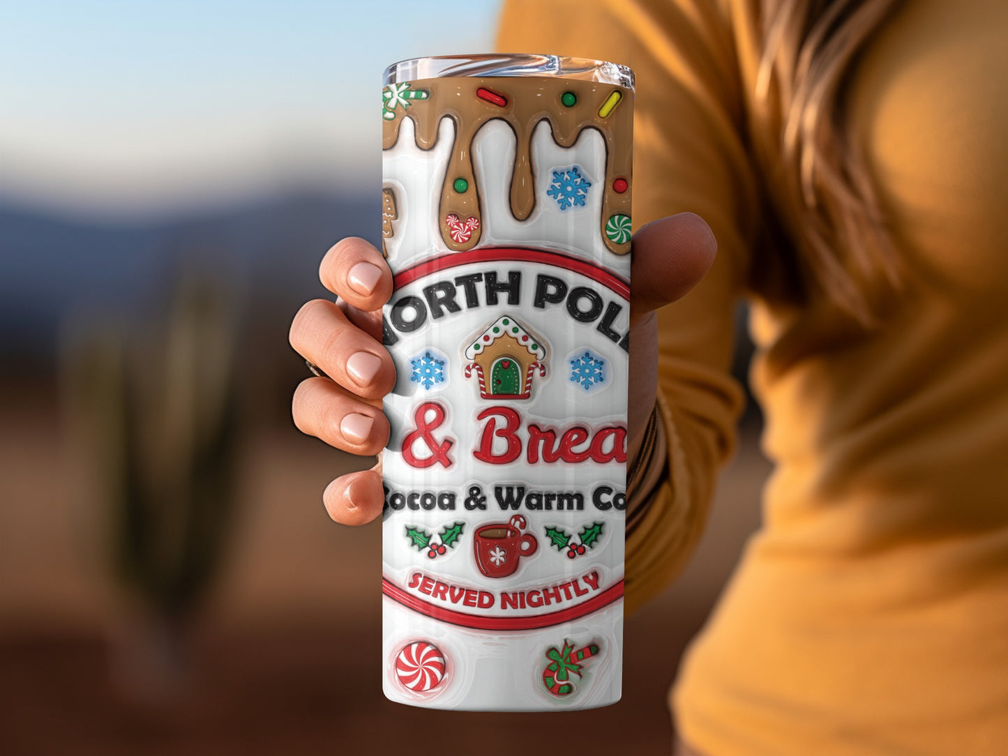 North Pole Gingerbread and Cocoa Travel Mug
