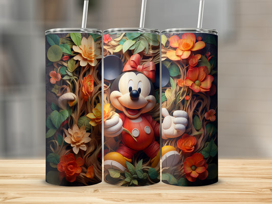 Floral Mickey Mouse Tumbler for Disney Lovers