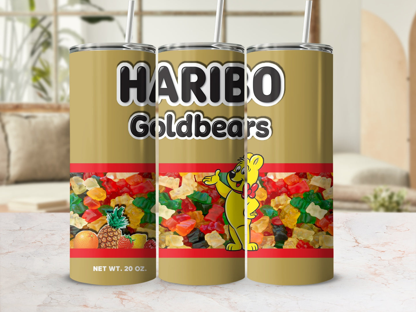 HARIBO Goldbears colorful gummy bear fruit tumbler product type