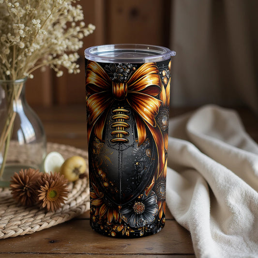 Beautiful Floral Design Tumbler with Large Bow