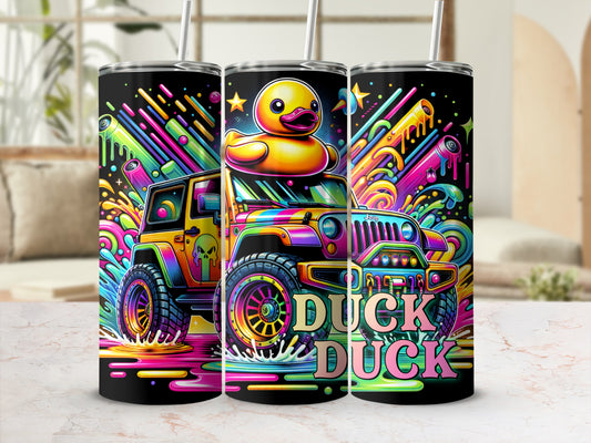 Vibrant Jeep DUCK DUCK Funky Splatter Tumbler product type