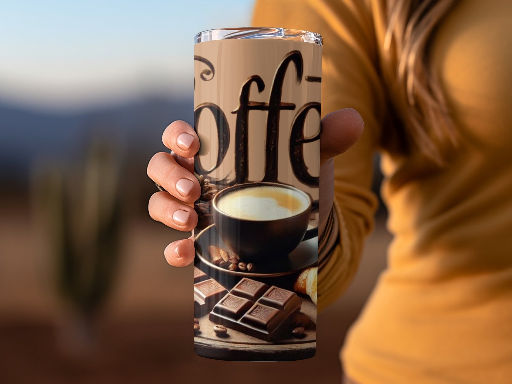 Coffee Lover's Artistic Insulated Tumbler Cup