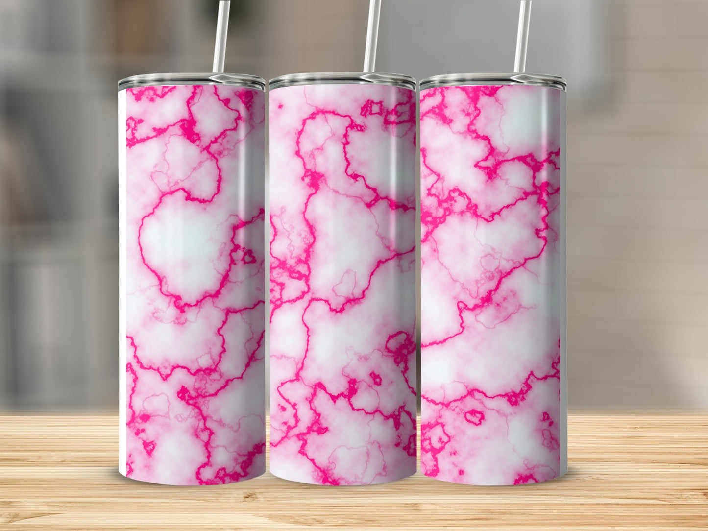 Pink Marble Pattern White Base Tumbler product type