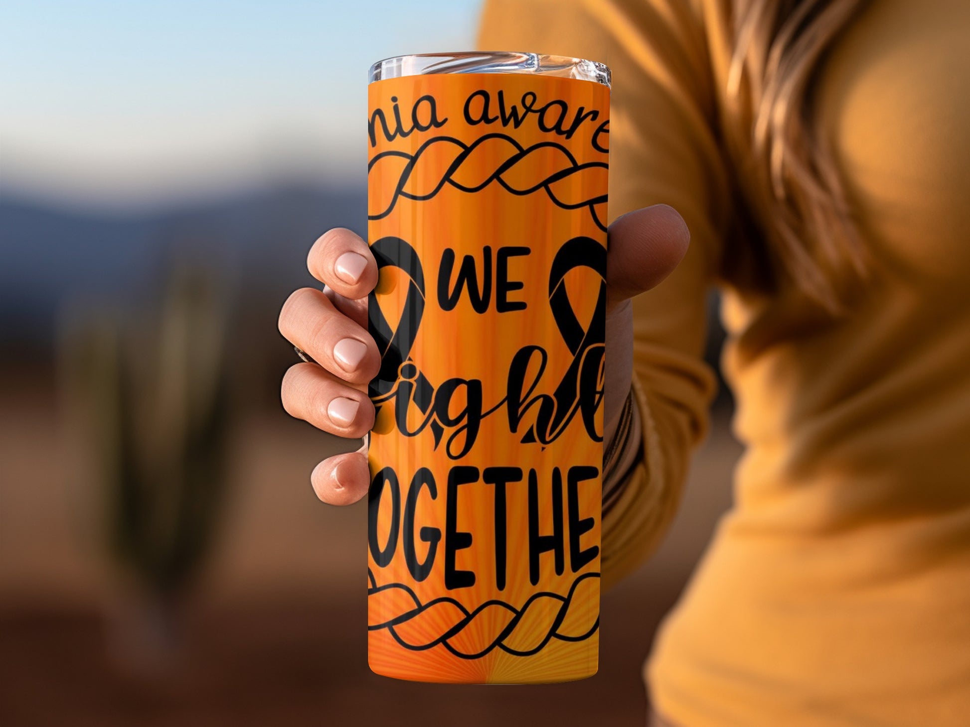 Anemia Awareness We Fight Together Tumbler Cup