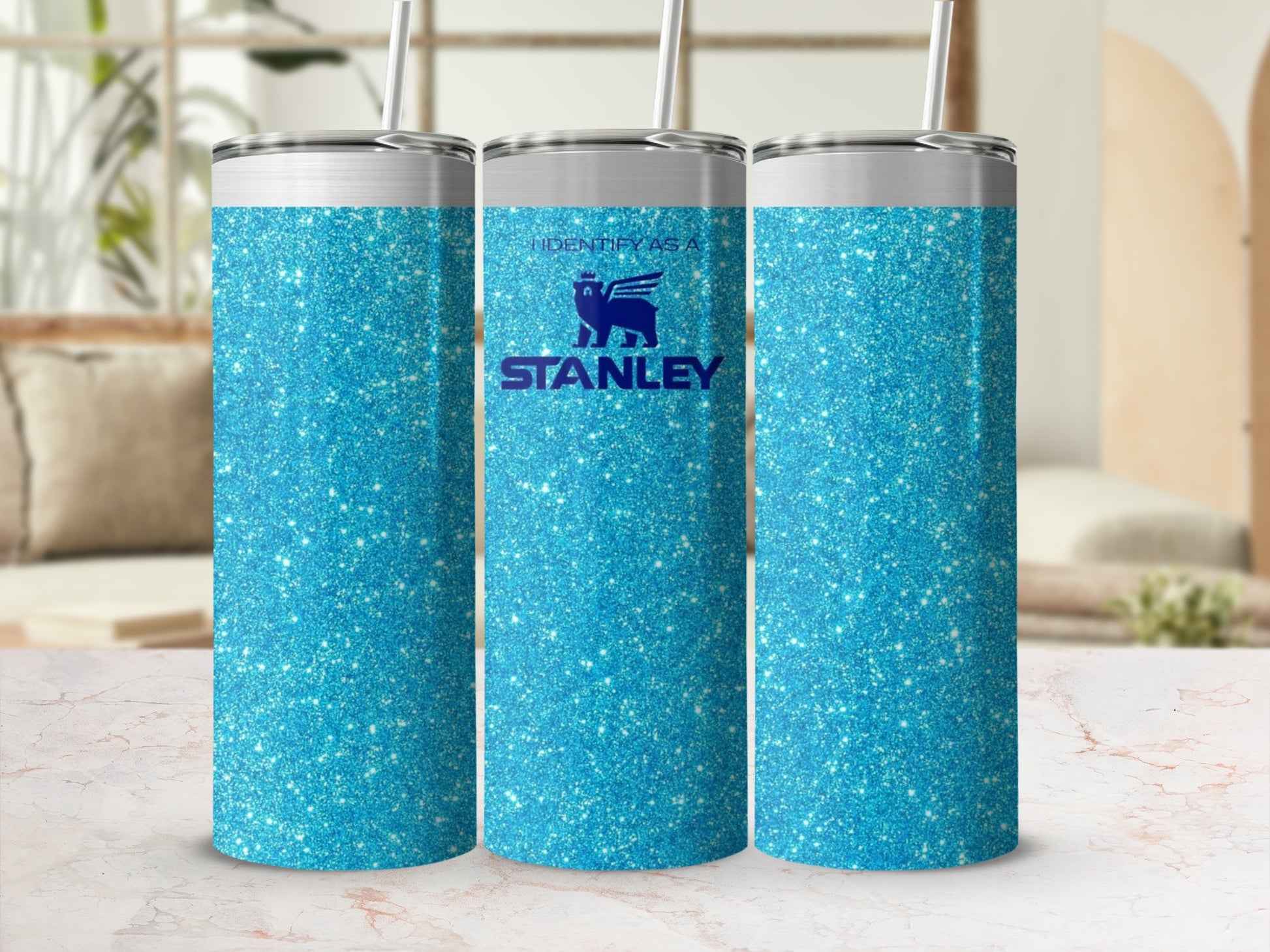Blue Glitter Identifies As A Stanley Tumbler