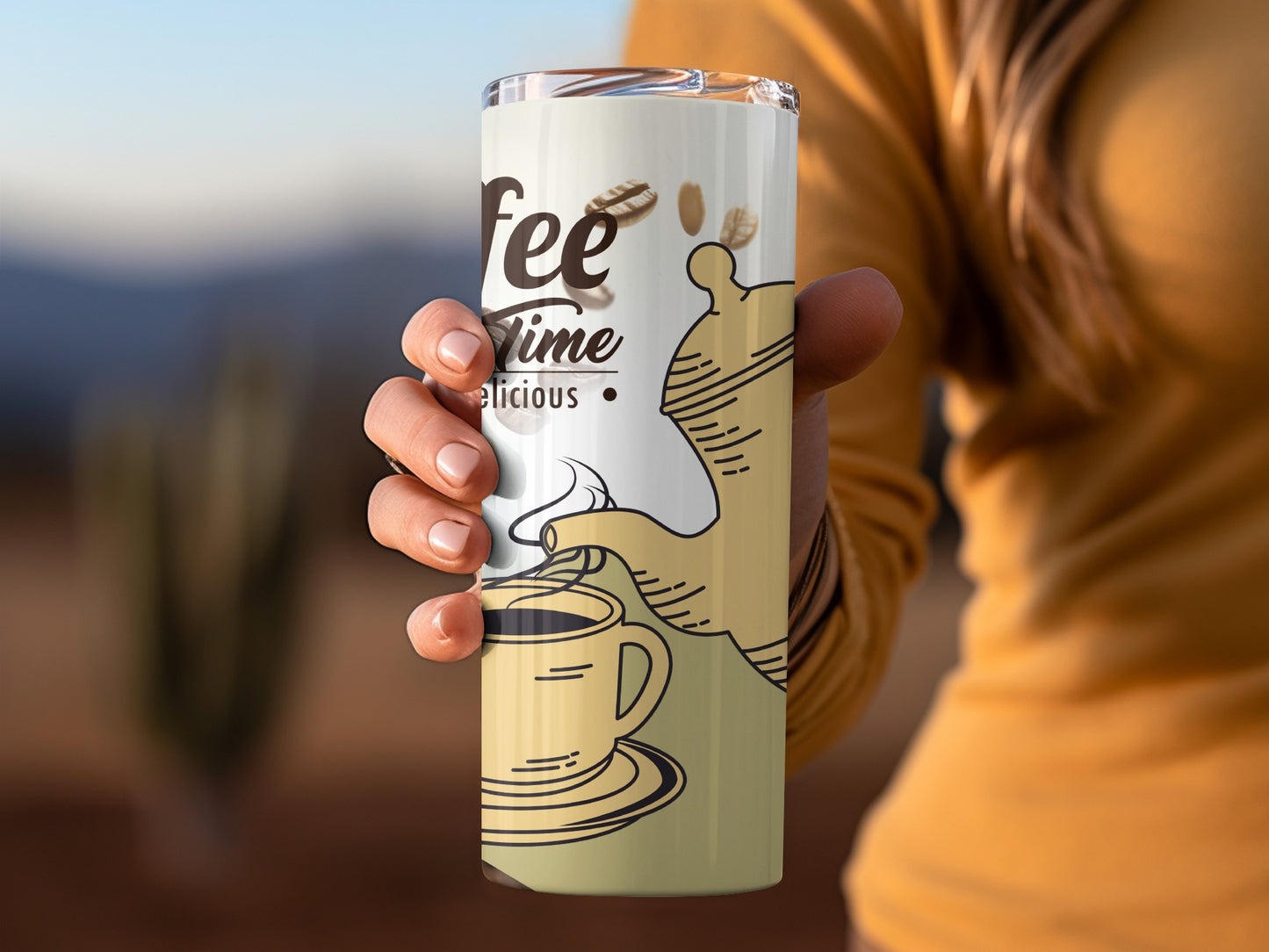Coffee Time Delicious Graphic Travel Mug Tumbler