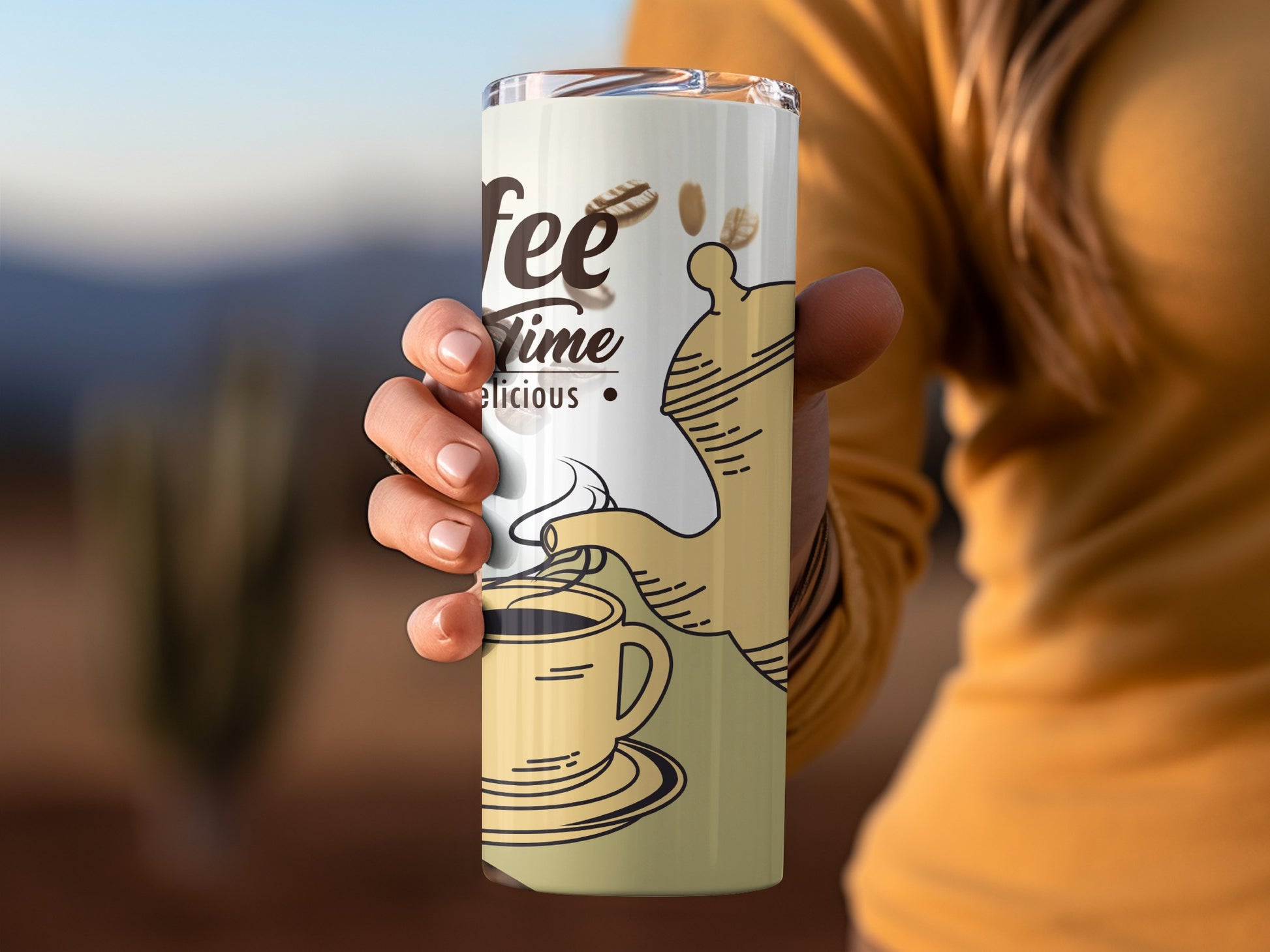 Coffee Time Delicious Graphic Travel Mug Tumbler