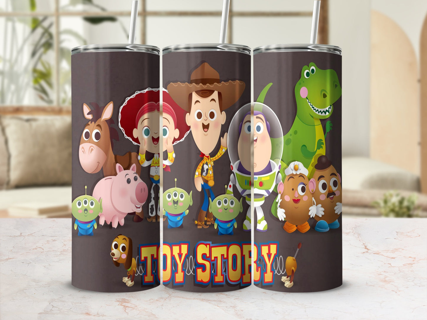 Toy Story Characters Themed Tumbler With Lid