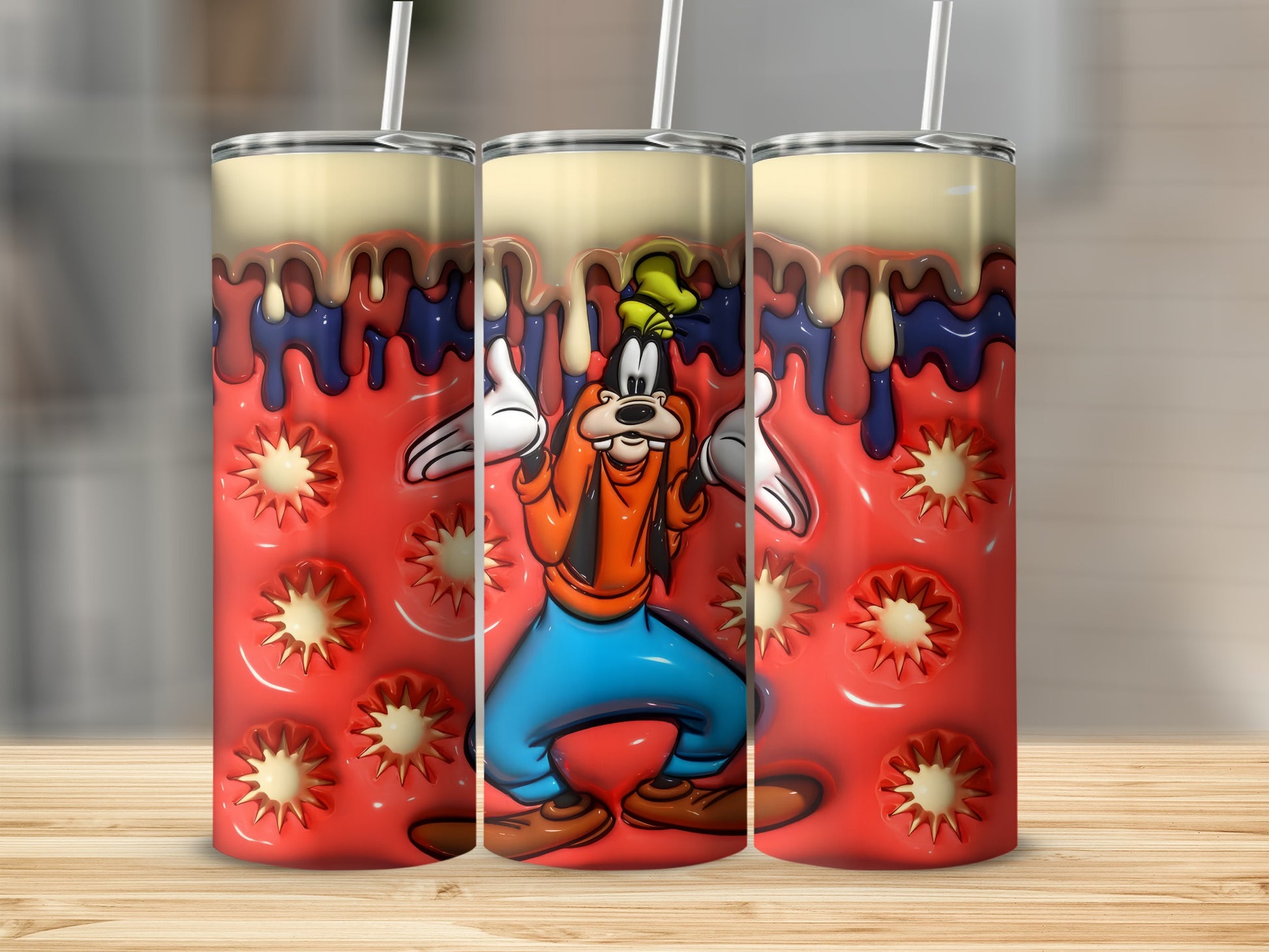 Goofy Dripping Design Tall Drink Cup Product