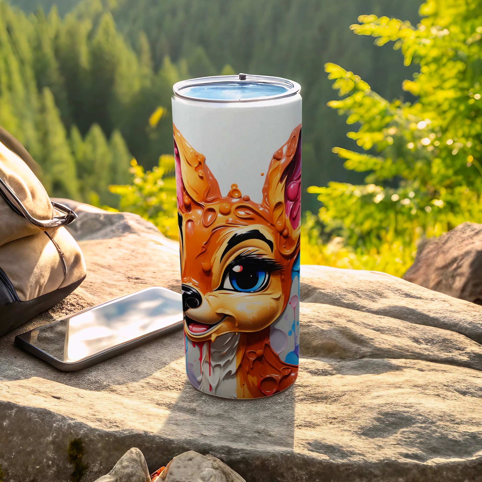 Cute and Colorful Deer Illustration Tumbler Product