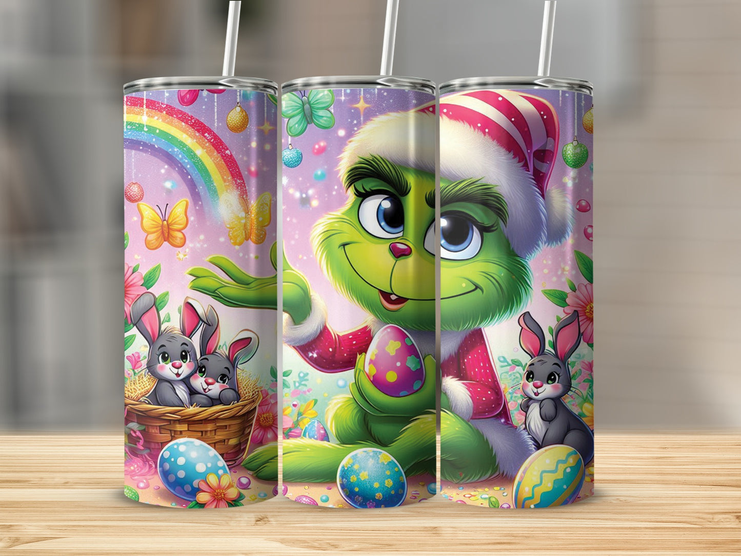 Grinch Easter Bunny Egg Rainbow Flowers product type