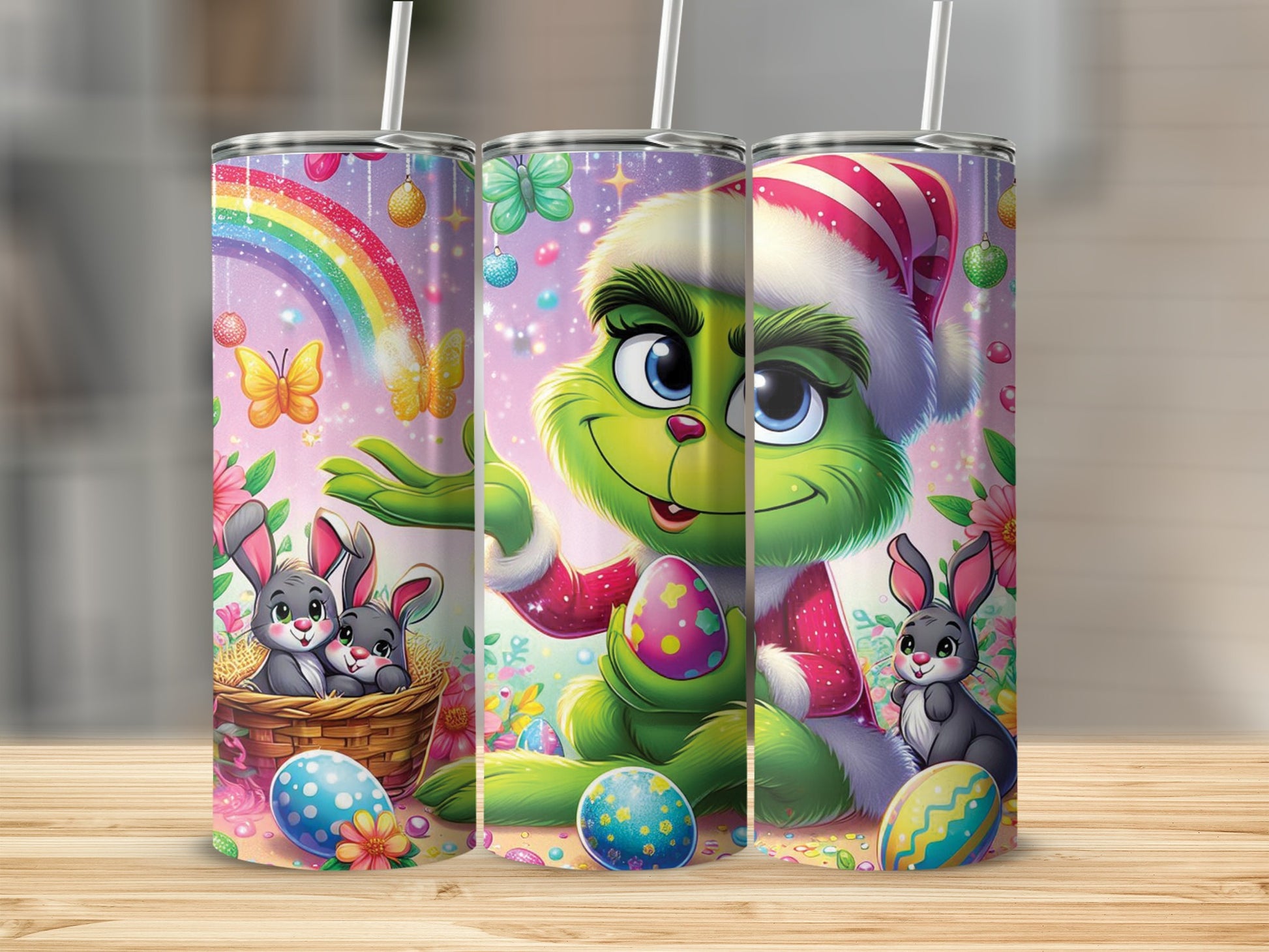 Grinch Easter Bunny Egg Rainbow Flowers product type