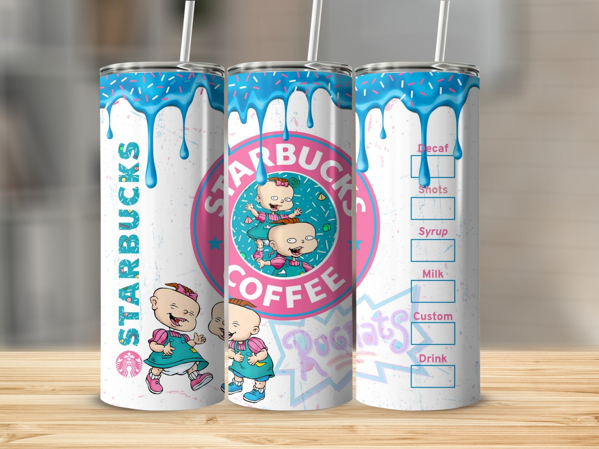 Rugrats Starbucks Custom Drink Check Tumbler