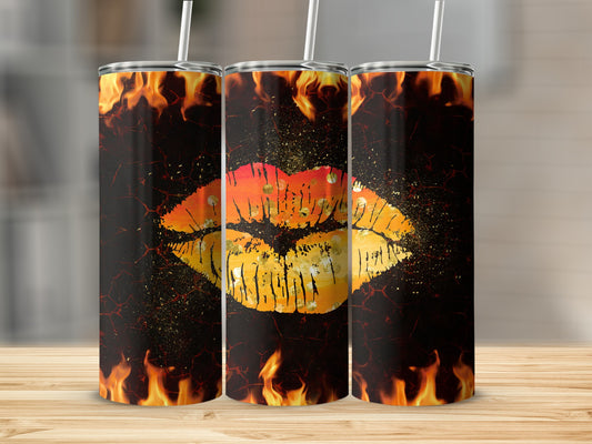 Fiery Lips Graphic Design with Flames product