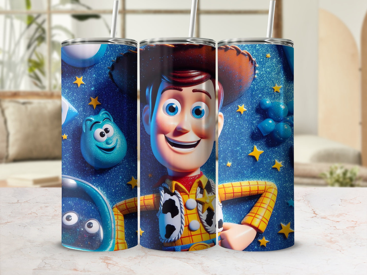 Vibrant Toy-Themed Insulated Tumbler Travel Mug
