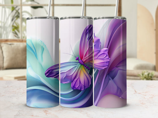 Abstract Purple Butterfly Design Tumbler product type