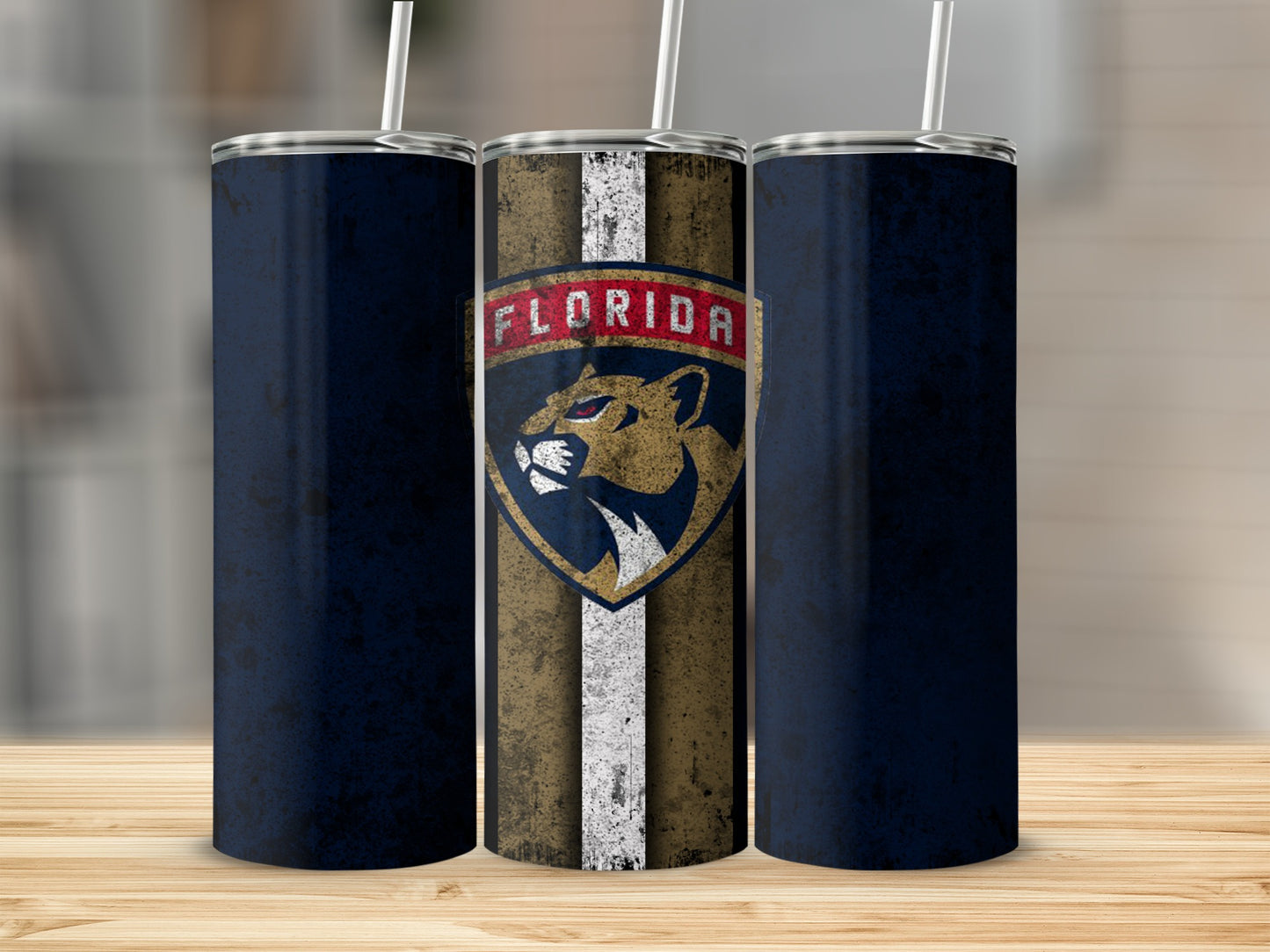 Florida Panthers Retro Style Travel Tumbler Cup 20oz