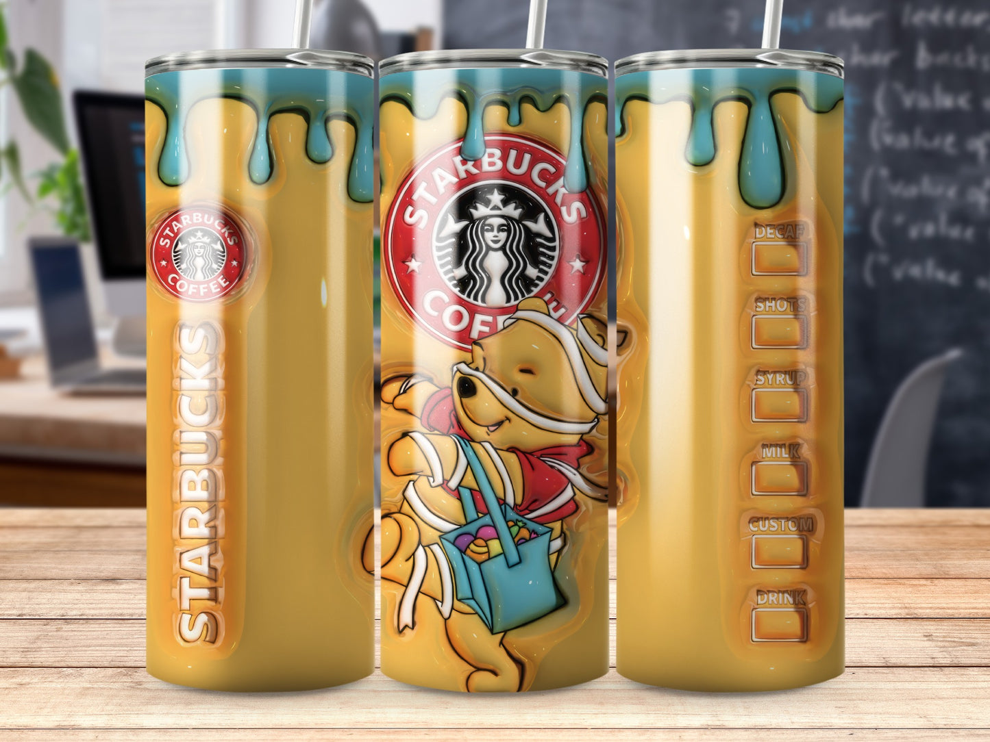 Starbucks Winnie the Pooh Drip Iced Coffee Tumbler
