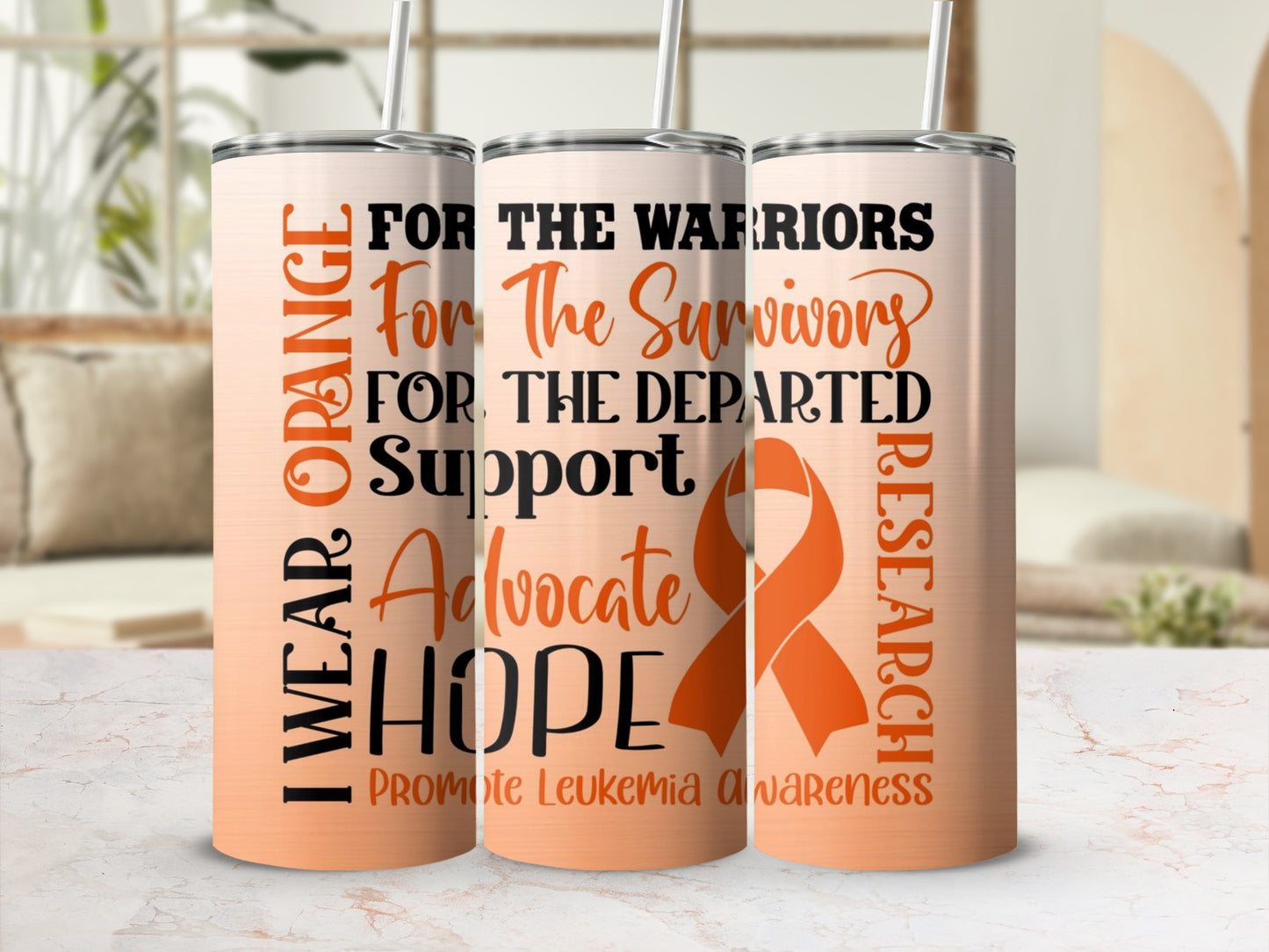 Leukemia Awareness Support Advocate Hope Tumbler