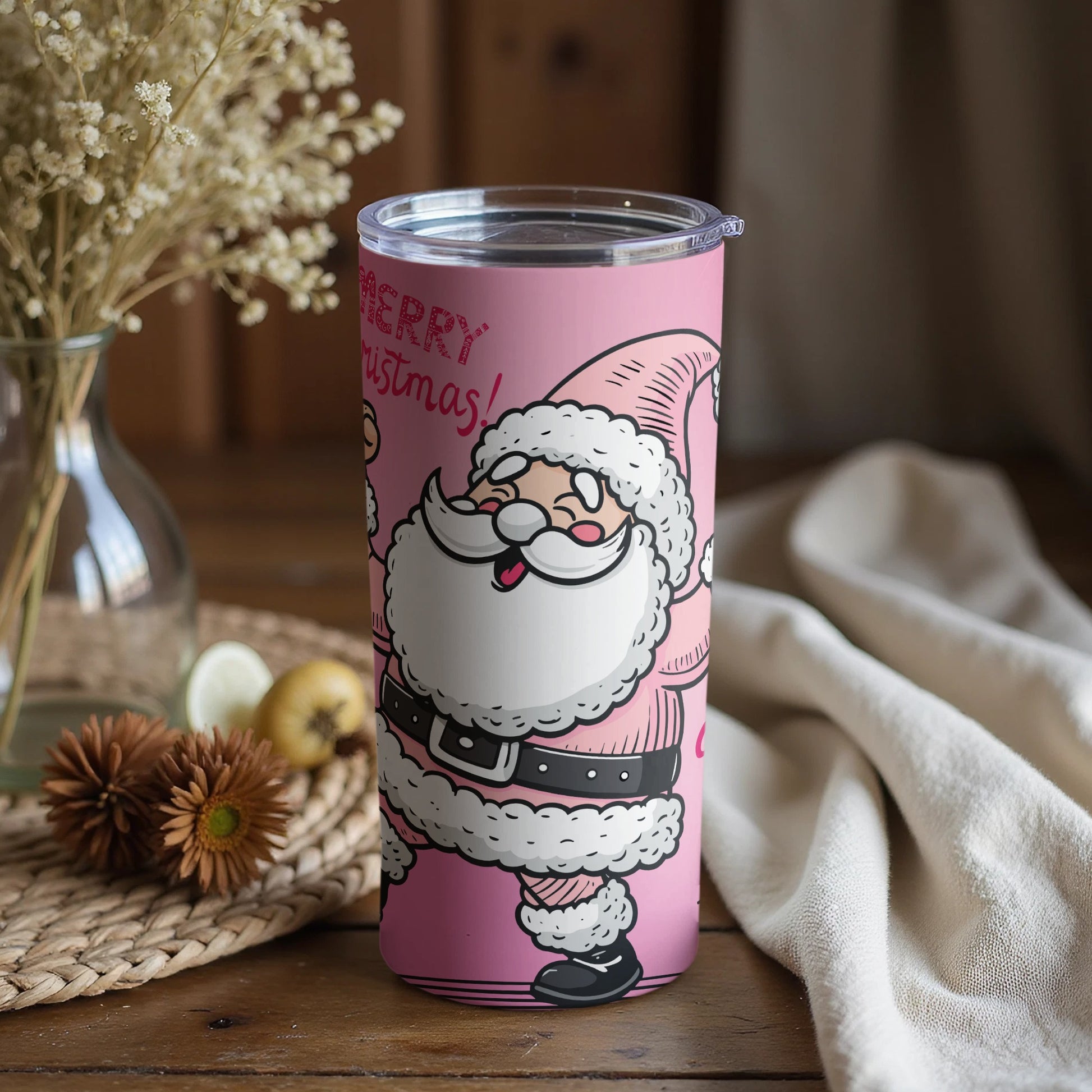 Santa Claus Merry Christmas Cheerful Holiday Tumbler
