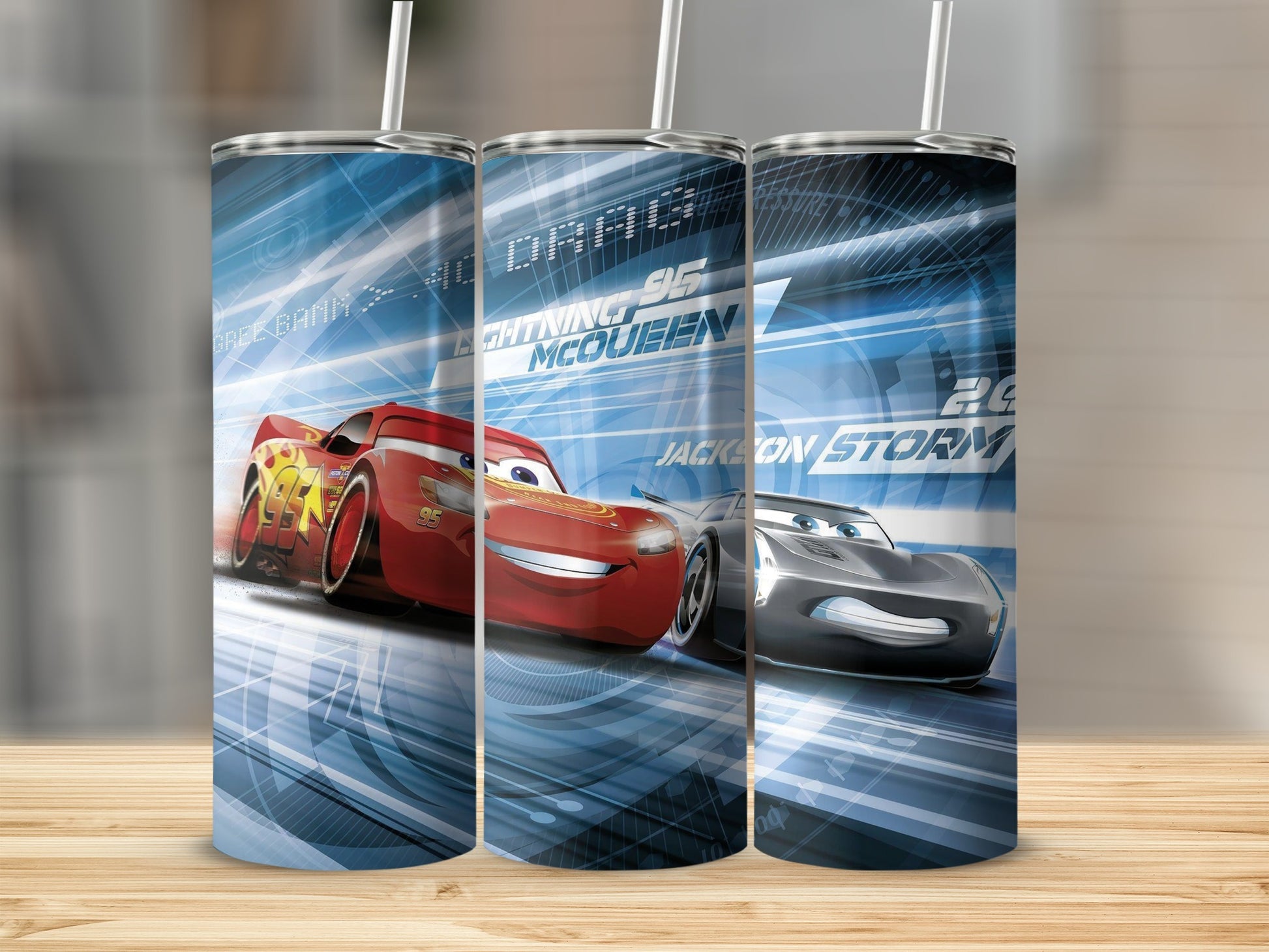 Lightning McQueen Jackson Storm tumbler for kids