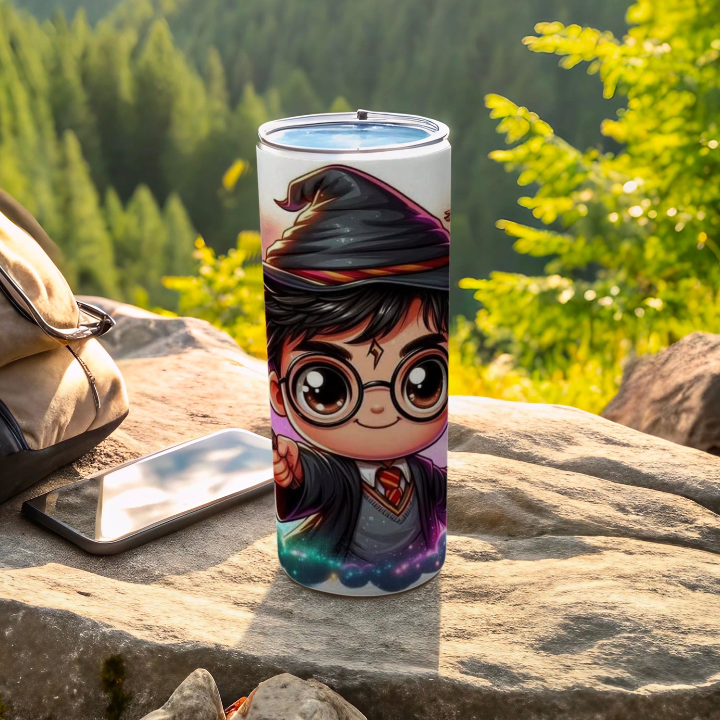Cute Wizard Character Insulated Tumbler with Lid